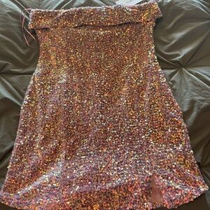 Gorgeous pink sequin party dresss